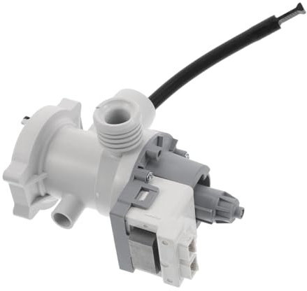 HOMSFOU Pompe de Vidange Automatique pour Machine à Laver Moteur de Remplacement pour Drainage Installation Facile Performance Stable Blanc