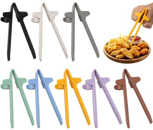 LLMSIX 8PCS Finger Chopsticks for Snacking, Chip Chopsticks, Snack Clips, Snacking Innovation, Snack Grabber, Snacks Tool