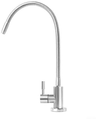 Besttoolifes Rubinetto a collo di cigno in acciaio inox – Rubinetto per acqua potabile ad osmosi inversa per sottolavello – Sistemi di filtrazione, cucina – Dispenser filtrato