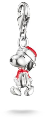 THOMAS SABO x PEANUTS Charm-Anhänger Snoopy Santa Edition, Sterling Silber