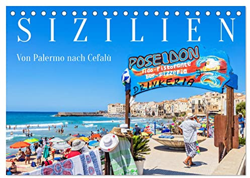 Sizilien - Von Palermo nach Cefalù (Tischkalender 2026 DIN A5 quer), CALVENDO Monatskalender: Sizilianische Impressionen zwischen Palermo und Cefalù (CALVENDO Orte)