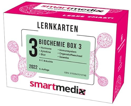 SmartMedix Lernkarten Biochemie Box 3: Hormone, Zytokine, Blut, Immunsystem, Organstoffwechsel und Gewebe