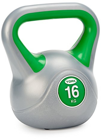York Fitness Vinyl Kettlebell, Green, 16kg