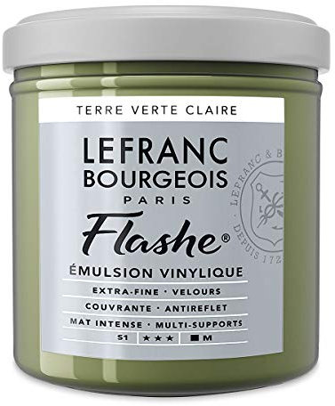 Lefranc & Bourgeois Acrylique 230352 et Vinyle Couleur Vert Terre Clair, 7 x 7 x 7,3 cm
