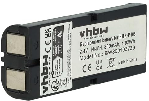vhbw 1x Akku kompatibel mit Avaya AP680BHP-AV, 3920 schnurlos Festnetz Telefon (800 mAh, 2,4 V, NiMH)
