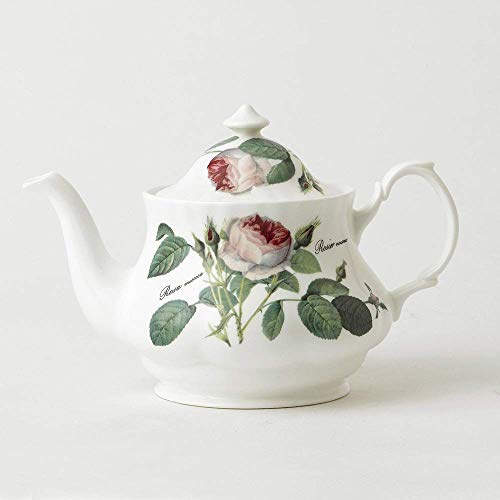 Roy Kirkham - Redoute Rose - Large Round Teapot - Fine Bone China