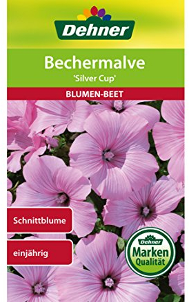Dehner Blumen-Saatgut, Bechermalve, Silver Cup, 5er pack (5 x 1 g)