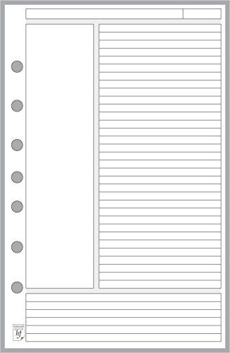 FC Classic Cornell Note System, Incl Details & Summary, 50 Sh, 5.5 x 8.5 | For 7-Ring FC Binders, Supports Cornell System for taking effective notes. Ink-friendly heavyweight paper.