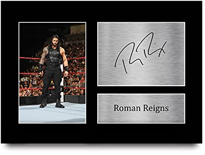 HWC Trading Roman Reigns A4 Ungerahmt Signiert Gedruckt Autogramme Bild Druck-Fotoanzeige Geschenk Für Wwe Wrestling-Fans