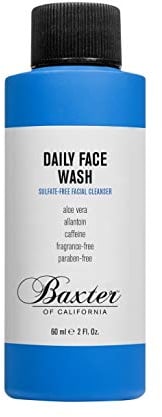 Baxter of California Daily Face Wash, milder Gesichtsreiniger mit Kokos-Derivaten, Aloe Vera und Ginseng, für alle Hauttypen, duftstofffrei, 60 ml