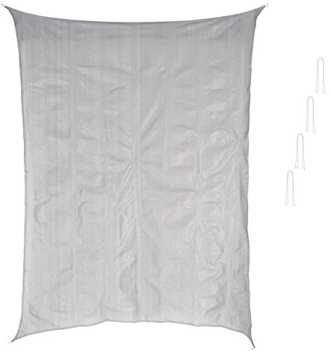 Royal Gardineer Balcone Protezione Solare: Tendalino per Balcone, Terrazza e Giardino, Rettangolare, 3 x 4 m, Grigio (Tendalino Tendalino a Tensione, Vela ombreggiante, Tendalino Laterale)
