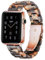 Light Compatible with Apple Watch Strap Series 10 42mm 41mm 40mm 38mm, Fashion Resin iWatch Strap for Women Men Bracelet with Stainless Steel Clasp for Apple Watch Series 10 SE 9 8 7 6 5 4 3 2 1