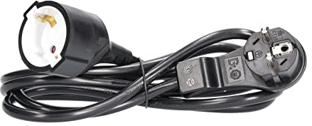 as - Schwabe Verlängerungsleitung 5 m mit Flachstecker - Verlängerungskabel mit Schutzkontaktstecker & Schutzkontaktkupplung - für den Innenbereich - extrem flach - 230V, 16A - IP20 - Schwarz, 50522