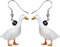 DUOWEI Acryl Nette Mandarin Ente Ohrringe Dangle Ente Schmuck für Frauen Teens Mädchen Charms Geschenke (weiß)