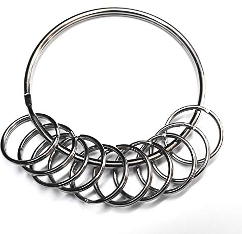 Very Large Jailers Heavy Duty Nickel Plated Split Rings 76mm with 10 25mm Split Rings