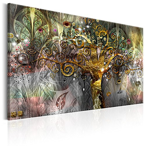 murando HandArt Bilder auf Leinwand Gustav Klimt Baum des Lebens 1 tlg Leinwandbild Wandbilder Wohnzimmer Wanddekoration Moderne Kunst - Abstrakt l-A-0008-b-d