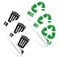 TOYANDONA 1 Set of 6 Sheets Recycle and Trash Logo Round Trash Bin Sticker Sign Decal Labels Self- Adhesive Trash Symbols Sticker for Outdoor Indoor