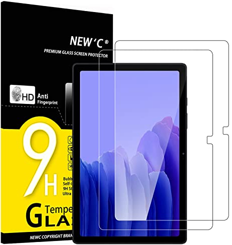 NEW'C 2 Piezas, Protector Pantalla para Samsung Tab A7 2020 10,4 Pulgadas (SM-T500,T505,T507), Antiarañazos, Cristal Templado Ultra Resistente
