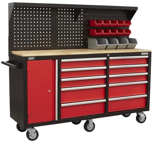 Sealey 10 Drawer Mobile Workstation with Backboard - AP6310