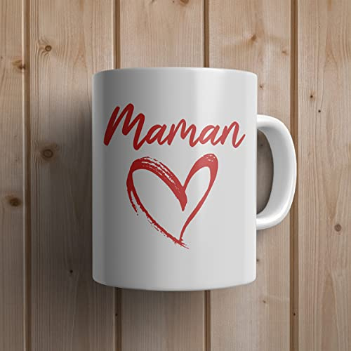 GRAVURE CONCEPT Mug Céramique Maman Papa - Mug Famille - Idée Cadeau Fête des Mères - Fête des Pères (1 Mug Maman)