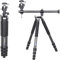 Carbon Fiber Camera Horizontal Tripod-INNOREL HT284C with 360-Degree Rotatable Center Column and 40mm Low Gravity Center Ball Head for DSLR, Video, Camcorder, Travel, Cooking, Work, Versatile Shooting