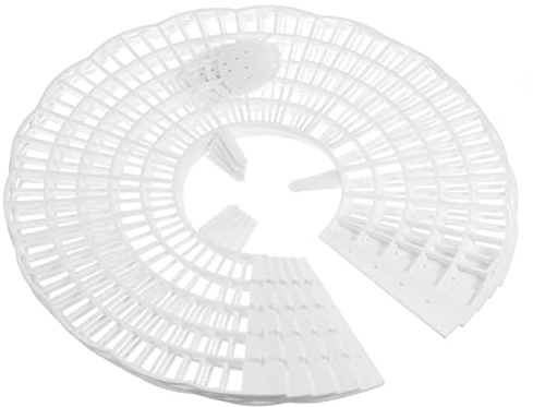 sourcing map Paket von 5 Erdbeerständer Plastik Rund Pflanzenschutz mit 3 Stabil Beinen Weiß