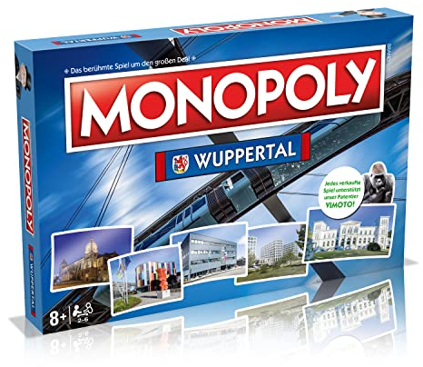 Winning Moves Monopoly - Wuppertal Brettspiel Gesellschaftsspiel Spiel, 2 - 6 Spieler, ab 8 Jahren