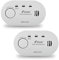 Twin Pack Kidde 5CO Battery Powered Carbon Monoxide Alarm and Detector - 10 Year Sensor Life with AA Batteries
