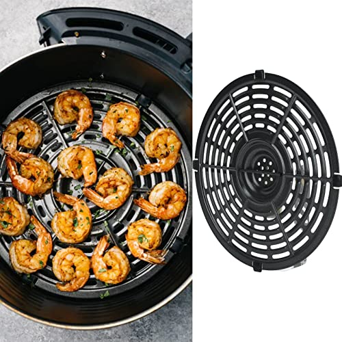 Ersatz Grillpfanne für Heißluftfritteusen, Langlebige Antihaft Ersatz Crisper Platte für Heißluftfritteusen, Grillplatte, Zubehör für Heißluftfritteusen, Spülmaschinenfest, 21,6 Cm