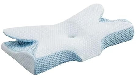 VECOAX Nackenkissen aus Memory-Schaum, ergonomisches orthopädisches Nackenschmerzkissen for Seiten- und Rückenschläfer