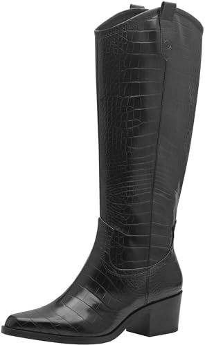 Tamaris Damen Stiefel - 1-25543-43 028 37 BLACK CROCO