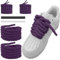 NDTEZUGT 10mm Lacci per Scarpe in Corda Spessa, 120cm 140cm Lacci Intrecciati Rotondi in Coton per Scarpe da Ginnastica, Corsa（Viola 47''/120cm）