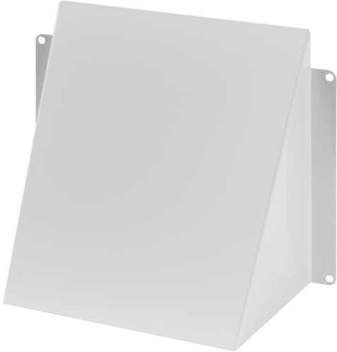 Repa Market 150 x 150 mm Weiß Entlüftungsabdeckung aus verzinktem Stahl - Ablufthaube mit Regenschutz - Entlüftungshaube für Innen- und Außenbereich, HVAC-Abluftkanal, Auspuffkappe
