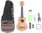 21 Zoll Ukulele Zebra Hawaiian Ukulele Kleines Gitarrenset mit Gitarrentasche Ersatzsaiten Kazoo Pizzicato Clip Plektrum Reinigungstücher