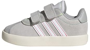 Adidas Unisex Baby VL Court 3.0 Shoes Infants, Dash Grey/FTWR White/Lime Burst, 22 EU
