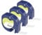 3 x Veson Kompatibel Etiketten für Dymo Etikettenband Letratag 12mm x 4m,Kompatible Schriftband als Ersatz für Dymo LetraTag Plastic White für Dymo LT-100H LT-100T 200B XR XM, Schwarz auf Weiß 91221