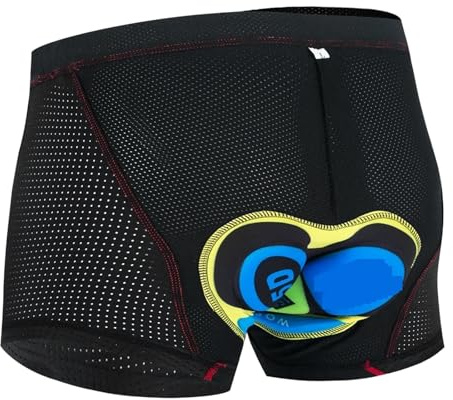 LYHYDMA Radlerhosen Cycling Shorts Men Cycling Underpant Pro Shockproof Padded Bicycle Underpant MTB Road Bike Underwear Man Shorts(BL151-Y,L)