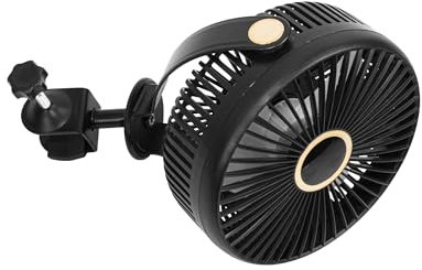 FSLiving Ventilador de clip Grow,Recargable Grow Ventilador Oscilante Klemmbar Mini Fan para tienda de cultivo con cuello de cisne flexible, 3 aspas de ventilador, 18 cm de diámetro