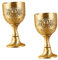 PRETYZOOM 1 Set Bicchiere Da Vino in Bronzo Collana Catena Di Perle Bicchieri Da Martini Strass Bicchieri Da Vino Galleggianti -occhiali Doppio Spruzzatore Ginkgo Lega Di Zinco 2 Pz