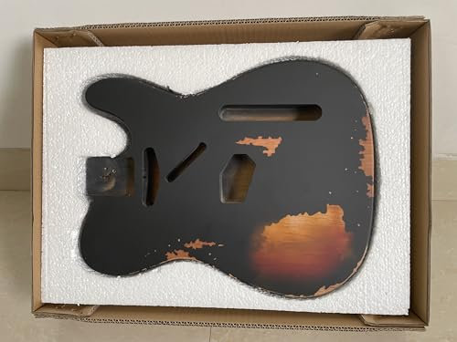 Relic E-Gitarrenkörper TL Style Nitro Top Erlenholz DIY Gitarrenkörper Relikt Gitarrenkörper S-S Tonabnehmer schwarz