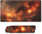 Grand Tapis de Souris Gaming 1000x600mm - Dragon Rouge Tapis de Souris XXL Gamer - Mouse Pad Bords Cousus - Mousepad avec Base en Caoutchouc Antidérapante, pour Maison/Bureau/Gamer C528