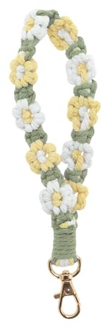 CAPASTEC Blumen Bohemia Makramee Schlüsselanhänger Gelb 1 Stk Für Damen