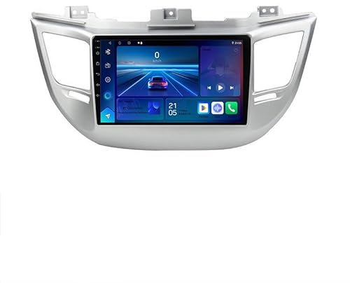 YRCTHEK para Hyundai Tucson 3 2015-2018 Android 14 Head Unit 2 DIN 9 Navegación GPS Cámara de Respaldo Estéreo de Coche Audio Pantalla Táctil FM/Am/RDS Radio Video Player WiFi BT