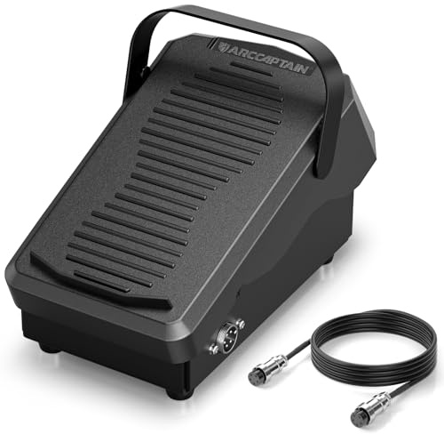 ARCCAPTAIN Pedal TIG, control remoto de amperaje de 5 pines | Superficie amplia / Correa ajustable / Control remoto de 5 pines / Compatible con TIG200, TIG200P, TIG200PACDC