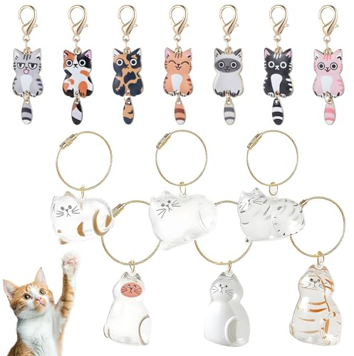 MENUY 13 Portachiavi Gatto Carini Per Zaini, Portachiavi Animali Personalizzati, Idee Regalo Per Amanti Dei Gatti, Accessori Femminili E Coppie Per Halloween