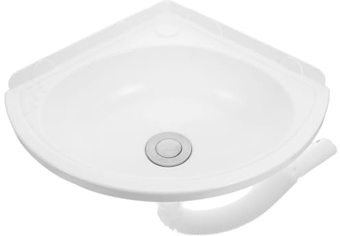 ARTIBETTER Lavabo Angolare Piccolo da Parete Triangolare Lavandino Salvaspazio per Bagno Montaggio Muro Design Moderno Elegante per Ambienti Compatti e Mini Bagni