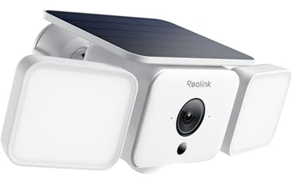 Reolink Cámara de Seguridad Inalámbrica Exterior, Cámara Solar 1000 Lúmenes | Resolución 2K y Ángulo de Visión 150°, Cámara Solar con Foco Todo en Uno, Detección IA/PIR, Visión Nocturna a Color, Wi-Fi 6