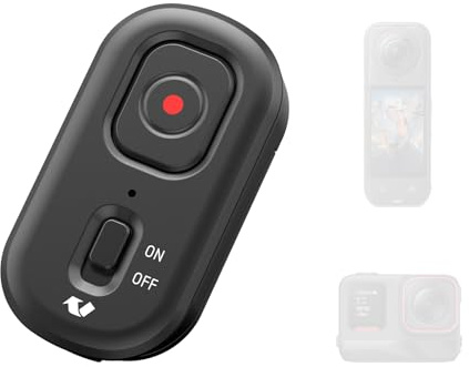 Camnoon Telecomando per telecamere con portata di 10 m, 4 funzioni, lunga durata della batteria, compatibile con action cam Insta 360 X5/4/3/2, Ace/AcePro2 e GO3S