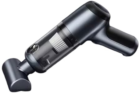 SDGBCXD Aspirateur pour Voiture, Aspirateur de Voiture Rechargeable Haute Puissance 6000 Pa, Aspiration cyclonique puissante, Mini aspirateur à Main sans Fil 4 en 1(Black)