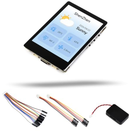 LUCKFOX ESP32-C5 2.8 IPS Touch Display Dev Board with Dual-Band WiFi & BT5 | 240x320 resolution, 262K colour, sensor hub, audio codec, and rechargeable Bat header, No Bat